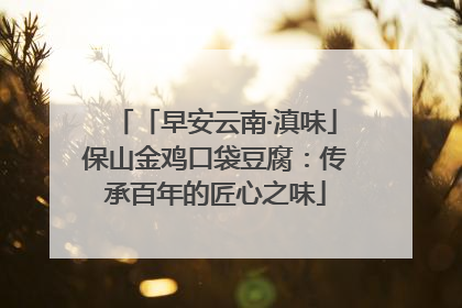 「早安云南·滇味」保山金鸡口袋豆腐：传承百年的匠心之味
