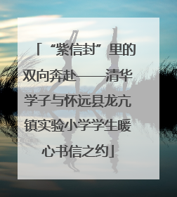 “紫信封”里的双向奔赴——清华学子与怀远县龙亢镇实验小学学生暖心书信之约