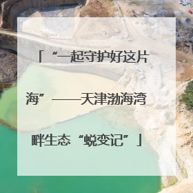 “一起守护好这片海”——天津渤海湾畔生态“蜕变记”