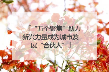 “五个聚焦”助力新兴力量成为城市发展“合伙人”