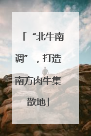 “北牛南调”，打造南方肉牛集散地