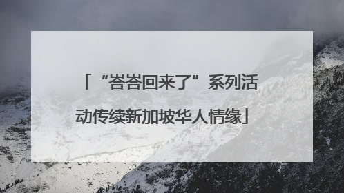 “峇峇回来了”系列活动传续新加坡华人情缘