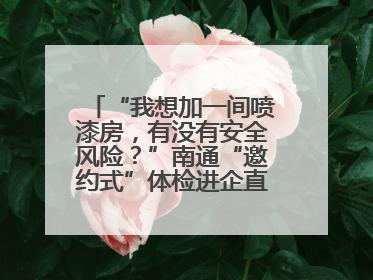 “我想加一间喷漆房，有没有安全风险？”南通“邀约式”体检进企直面实际问题