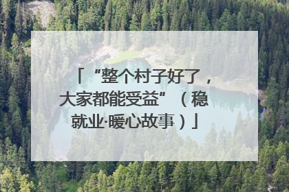 “整个村子好了，大家都能受益”（稳就业·暖心故事）