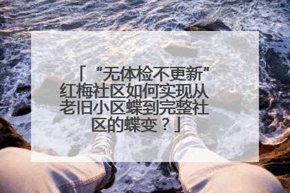 “无体检不更新”红梅社区如何实现从老旧小区蝶到完整社区的蝶变？