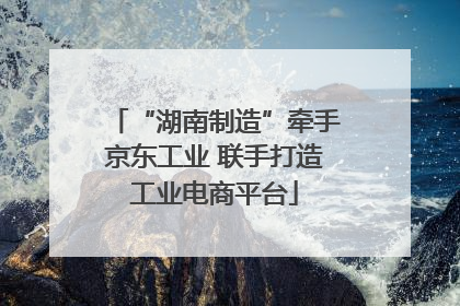 “湖南制造”牵手京东工业 联手打造工业电商平台