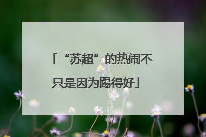 “苏超”的热闹不只是因为踢得好