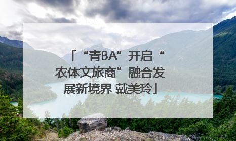 “青BA”开启“农体文旅商”融合发展新境界 戴美玲