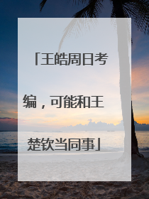 王皓周日考编，可能和王楚钦当同事