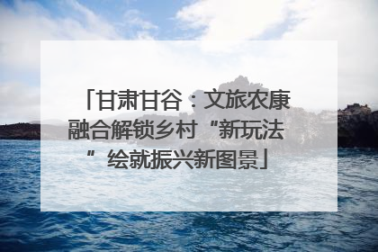 甘肃甘谷：文旅农康融合解锁乡村“新玩法”绘就振兴新图景
