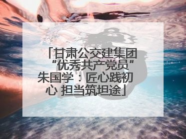 甘肃公交建集团“优秀共产党员”朱国学：匠心践初心 担当筑坦途