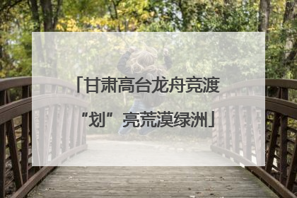 甘肃高台龙舟竞渡“划”亮荒漠绿洲