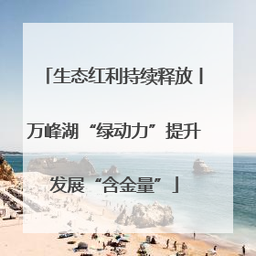生态红利持续释放丨万峰湖“绿动力”提升发展“含金量”