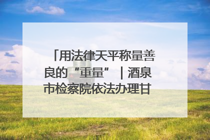 用法律天平称量善良的“重量”｜酒泉市检察院依法办理甘肃首例社区矫正对象见义勇为减刑案