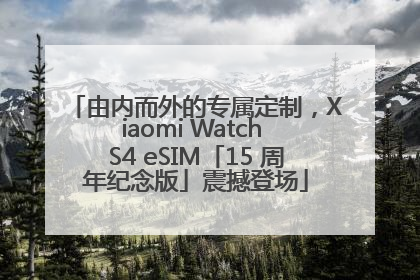 由内而外的专属定制，Xiaomi Watch S4 eSIM「15 周年纪念版」震撼登场