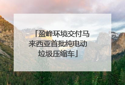 盈峰环境交付马来西亚首批纯电动垃圾压缩车