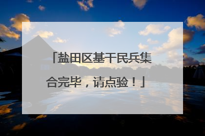 盐田区基干民兵集合完毕，请点验！
