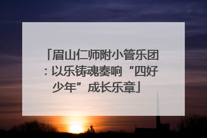 眉山仁师附小管乐团：以乐铸魂奏响“四好少年”成长乐章