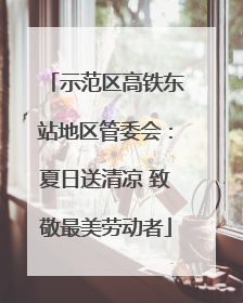 示范区高铁东站地区管委会：夏日送清凉 致敬最美劳动者