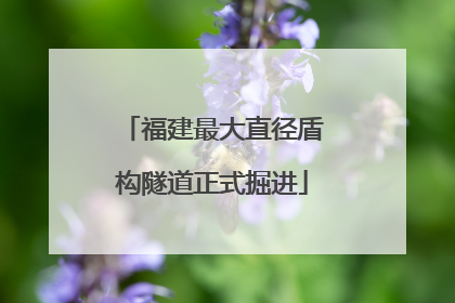 福建最大直径盾构隧道正式掘进