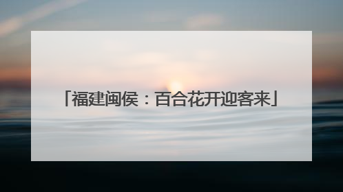 福建闽侯：百合花开迎客来