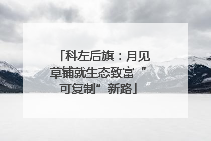 科左后旗：月见草铺就生态致富“可复制”新路