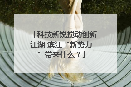 科技新锐搅动创新江湖 滨江“新势力”带来什么？