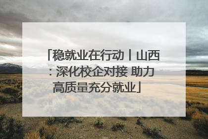 稳就业在行动丨山西：深化校企对接 助力高质量充分就业
