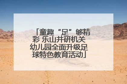 童趣“足”够精彩 乐山井研机关幼儿园全面升级足球特色教育活动
