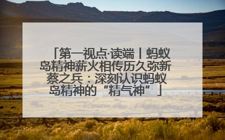 第一视点·读端丨蚂蚁岛精神薪火相传历久弥新 蔡之兵：深刻认识蚂蚁岛精神的“精气神”