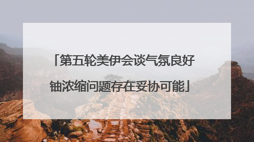 第五轮美伊会谈气氛良好 铀浓缩问题存在妥协可能