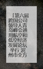 第六届跨国公司领导人青岛峰会通用航空和低空经济发展论坛举行 滨州市全方位推介低空经济发展优势
