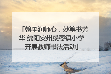 翰墨润师心，妙笔书芳华 绵阳安州桑枣镇小学开展教师书法活动