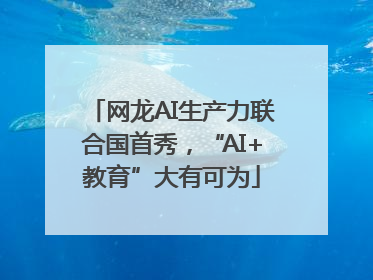 网龙AI生产力联合国首秀，“AI+教育”大有可为