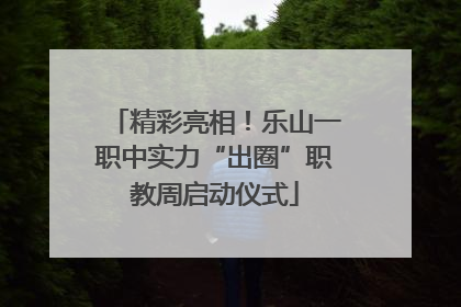 精彩亮相！乐山一职中实力“出圈”职教周启动仪式