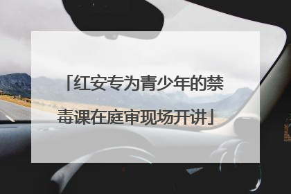 红安专为青少年的禁毒课在庭审现场开讲