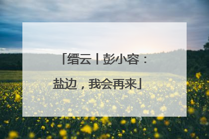 缙云丨彭小容：盐边，我会再来