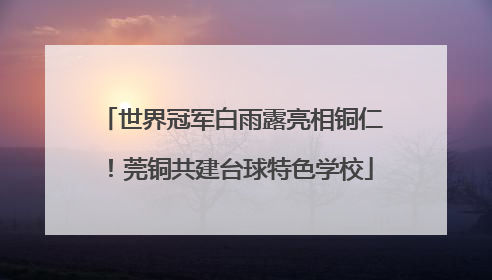 世界冠军白雨露亮相铜仁！莞铜共建台球特色学校