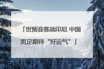 世预赛客战印尼 中国男足期待“好运气”