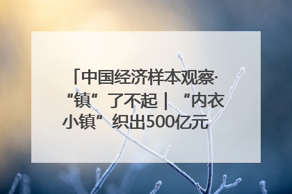中国经济样本观察·“镇”了不起｜“内衣小镇”织出500亿元“里子产业”