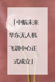 中航未来华东无人机飞训中心正式成立