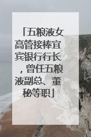 五粮液女高管接棒宜宾银行行长，曾任五粮液副总、董秘等职