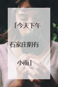 今天下午石家庄阴有小雨