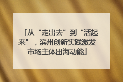 从“走出去”到“活起来”，滨州创新实践激发市场主体出海动能