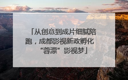 从创意到成片细腻陪跑，成都影视新政孵化“蓉漂”影视梦