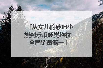 从女儿的破旧小熊到乐瓜睡觉抱枕全国销量第一
