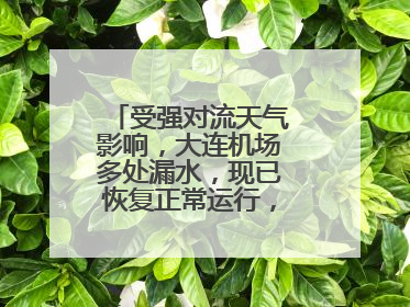 受强对流天气影响，大连机场多处漏水，现已恢复正常运行，气象台回应