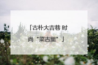 古朴大吉巷 时尚“菜古里”