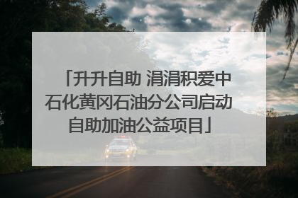 升升自助 涓涓积爱中石化黄冈石油分公司启动自助加油公益项目