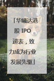 华曦达港股 IPO 递表，致力成为行业发展先驱